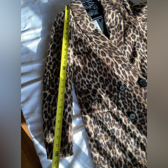 Zara leopard animal print coat xs - Picture 10 of 11